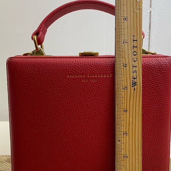 Brandon Blackwood New York Pebbled Red Leather Satchel The Luxury Trunk - Picture 2 of 10